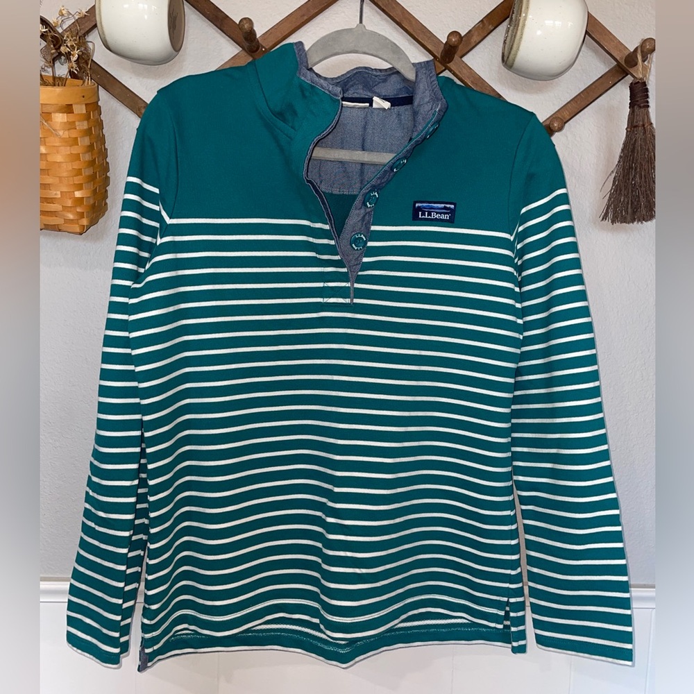 L.L. Bean Women’s Rugby French Terry Henley Size Small